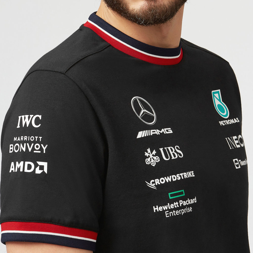 2022 Mercedes Benz AMG Petronas F1 Driver Black T Shirt GPStore