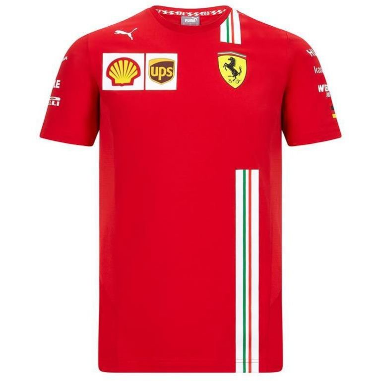 Scuderia Ferrari F1 2020 Men's Sebastian Vettel Team T-Shirt Red - GPStore