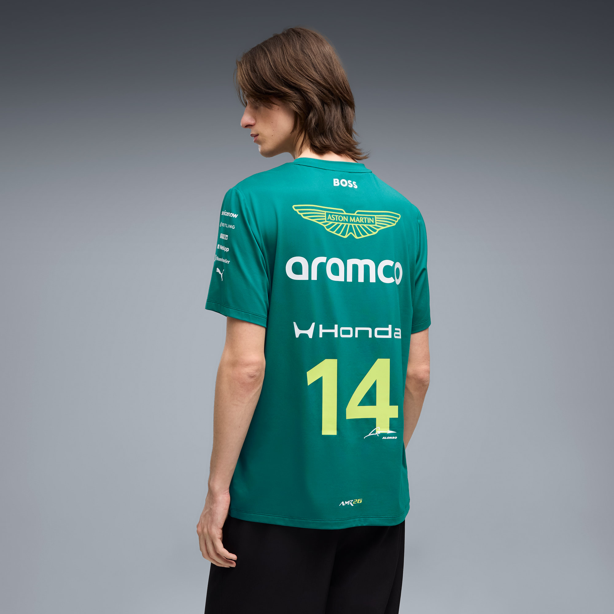 PUMA x Aston Martin F1 Team Fernando Alonso Playera Réplica